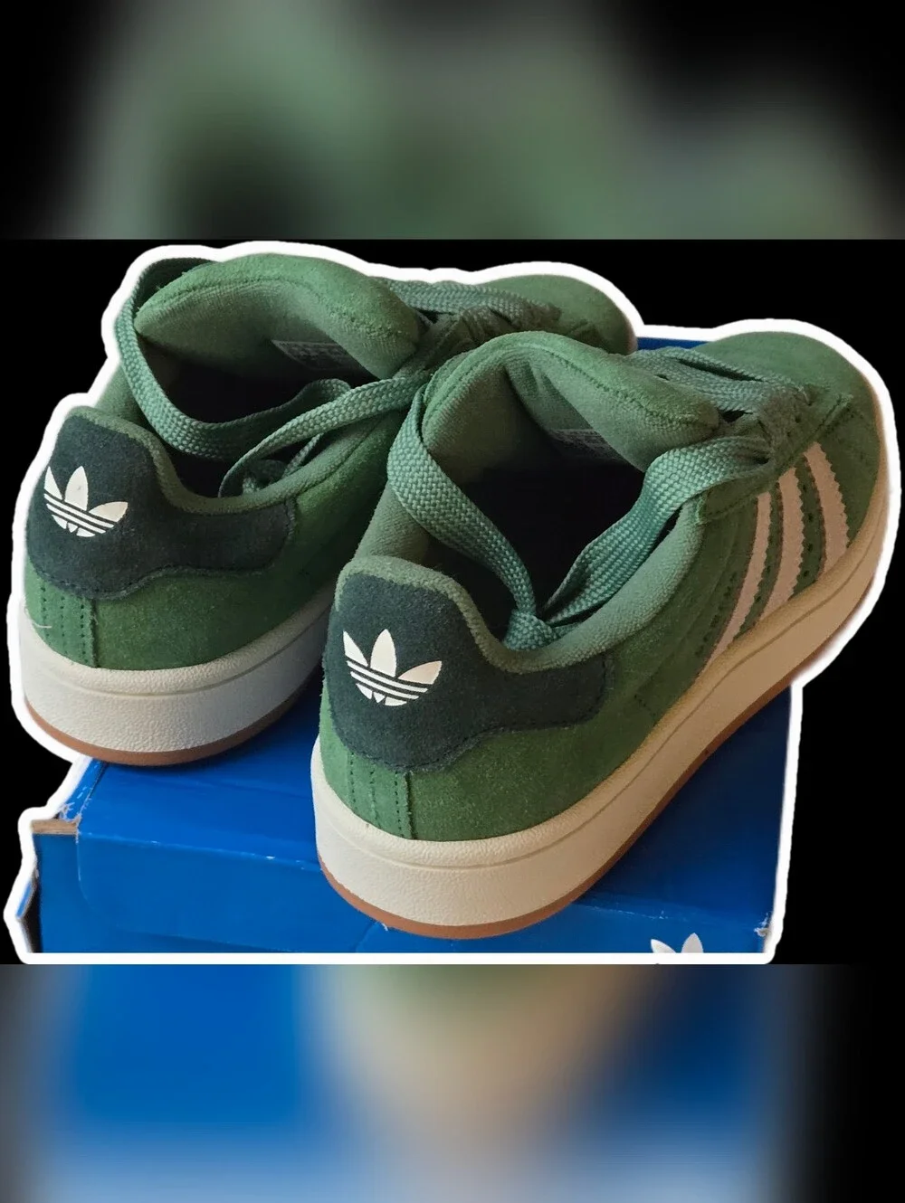 NIB Adidas Originals Campus 00s W Green Suede Sneakers Women's 6.5 - Picture 3 of 7